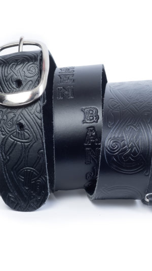 Clareen Custom Leather Banjo Strap (Black)